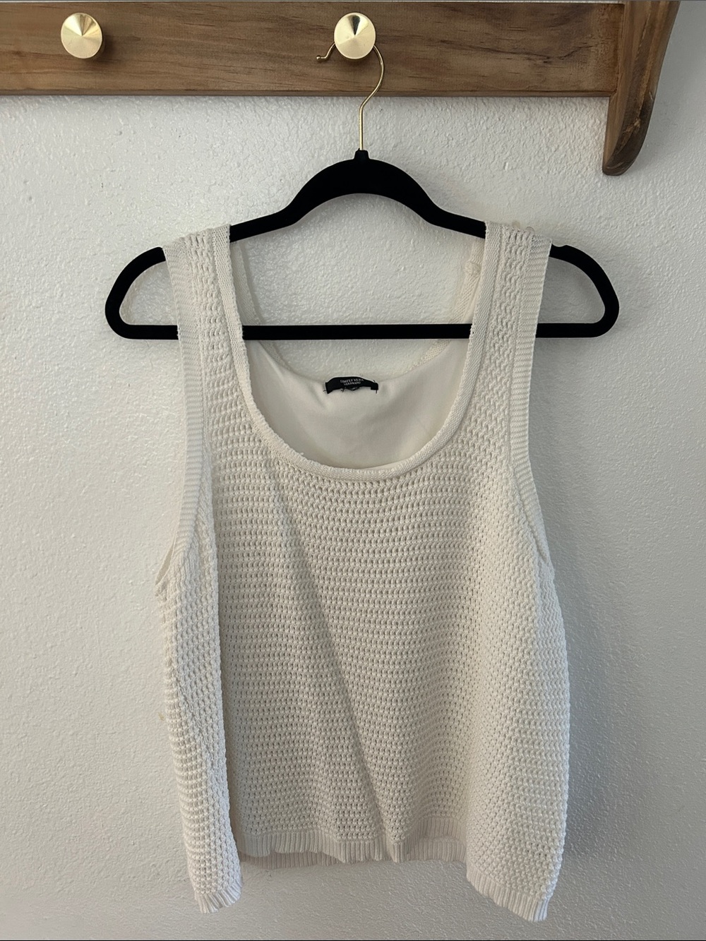 Simply Vera - Vera Wang Women's Cream Knit Tank Top